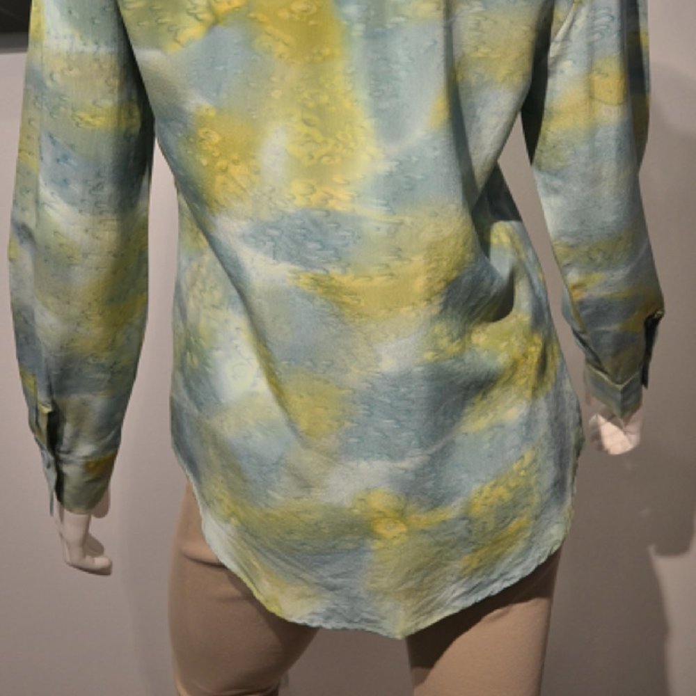 Nicole Lassman Vintage Tie Dye Silk Classic Shirt - Picture 6 of 8